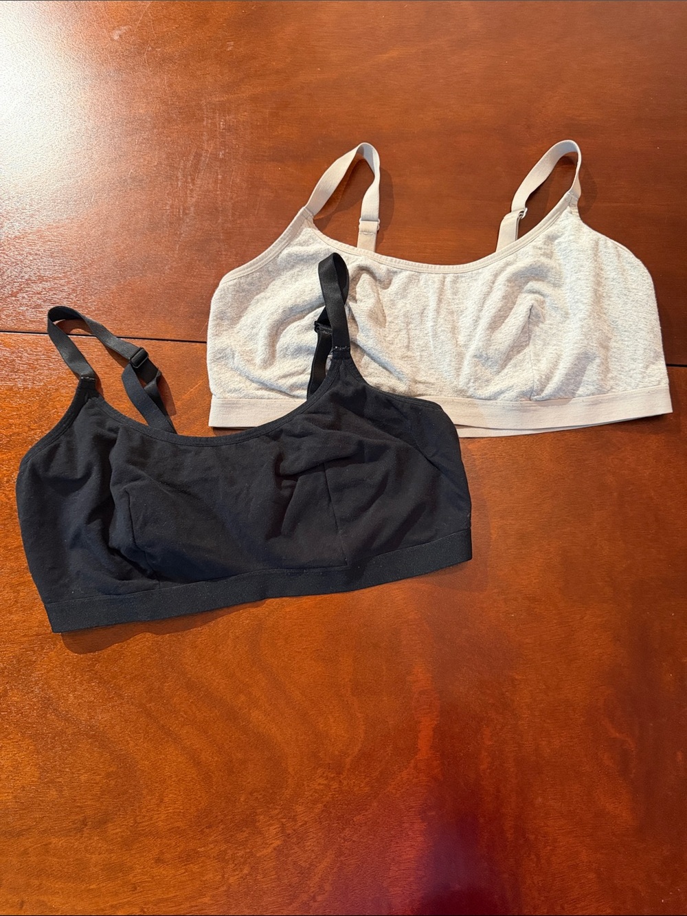 Wireless Bralette Duo - Black & Light Gray
